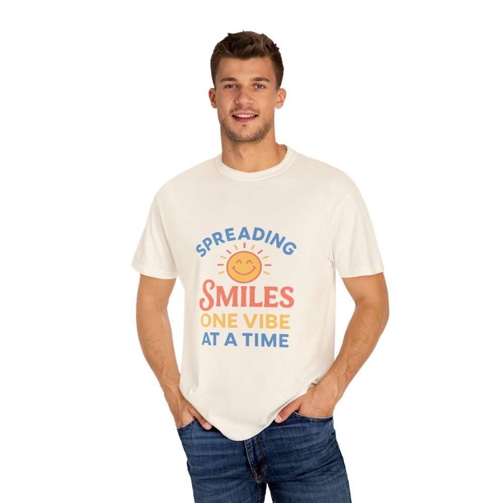 Spreading Smiles Unisex Garment-Dyed T-Shirt - Image 9