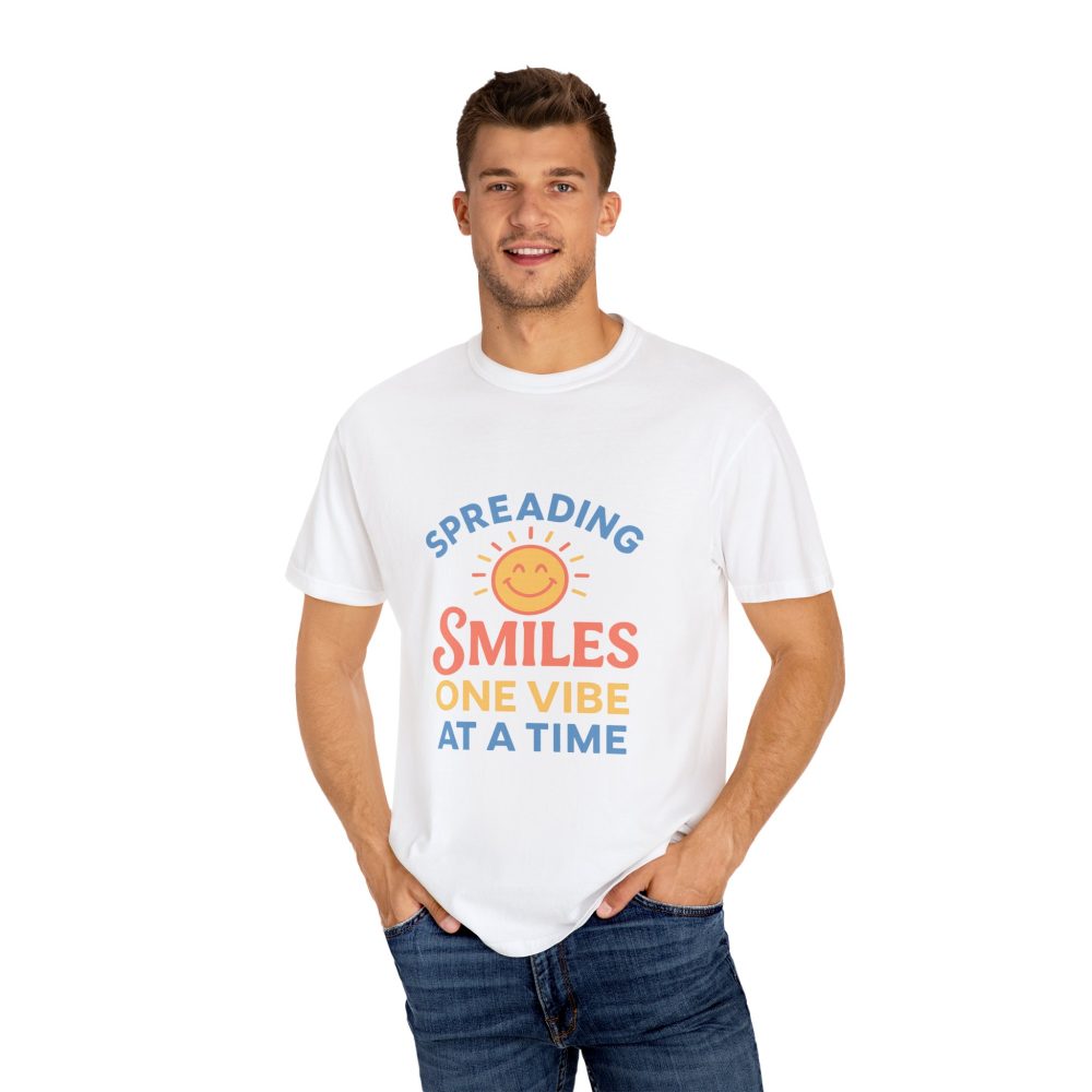 Spreading Smiles Unisex Garment-Dyed T-Shirt - Image 5
