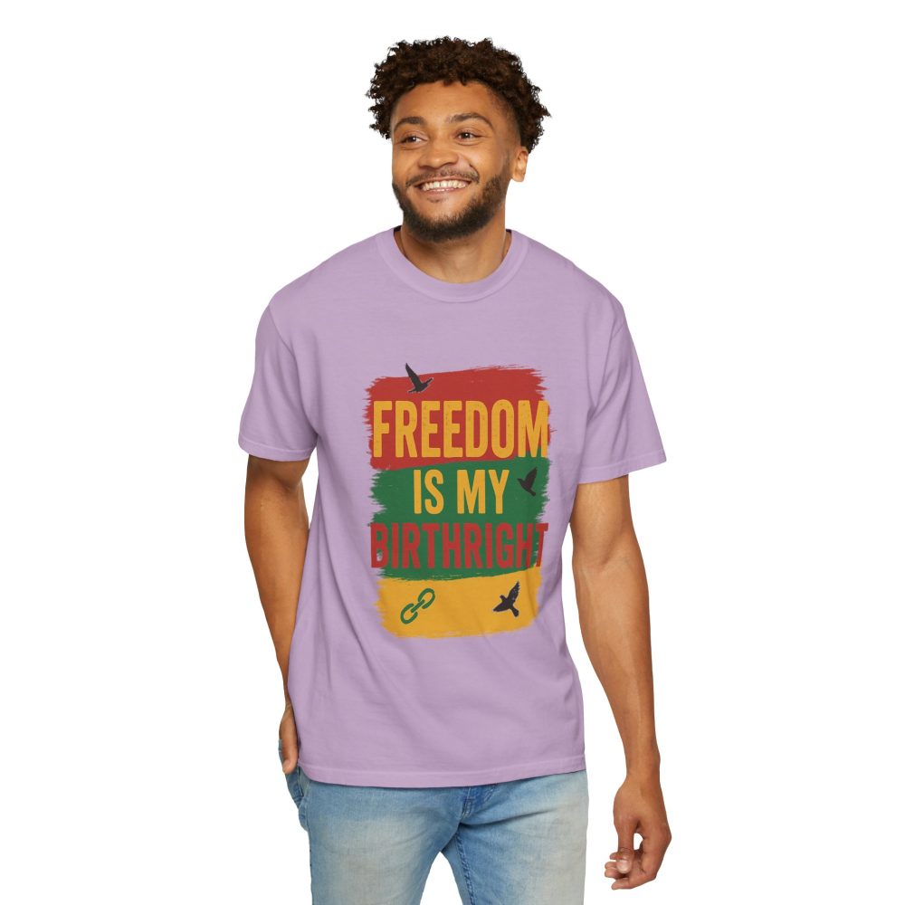 Freedom Is My Birth Right – Patriotic & Empowering Statement Design - Unisex Garment-Dyed T-Shirt - Image 27