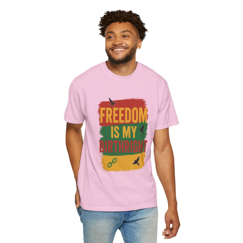 Freedom Is My Birth Right – Patriotic & Empowering Statement Design - Unisex Garment-Dyed T-Shirt - Image 33