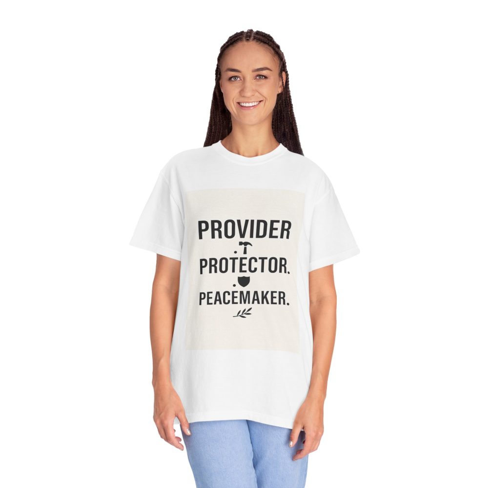 Unisex Garment-Dyed T-shirt - Provider Protector Peacemaker Tee - Image 6