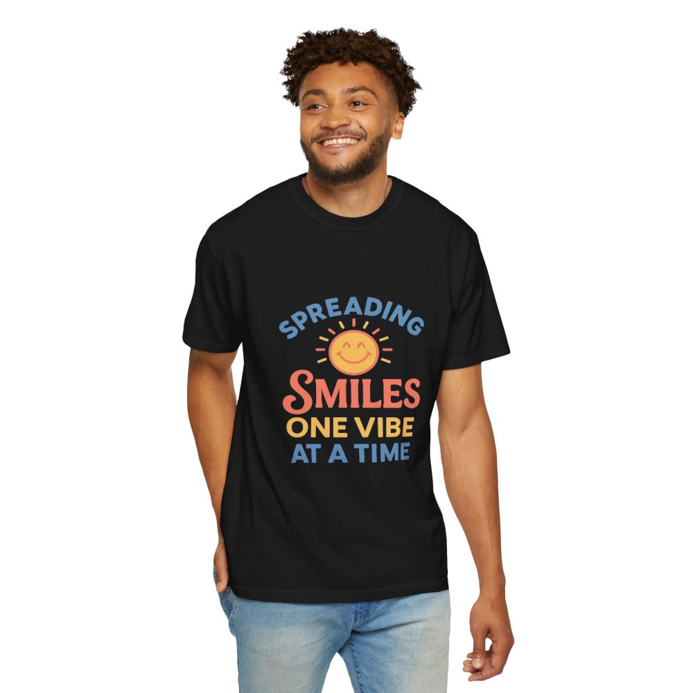 Spreading Smiles Unisex Garment-Dyed T-Shirt - Image 3