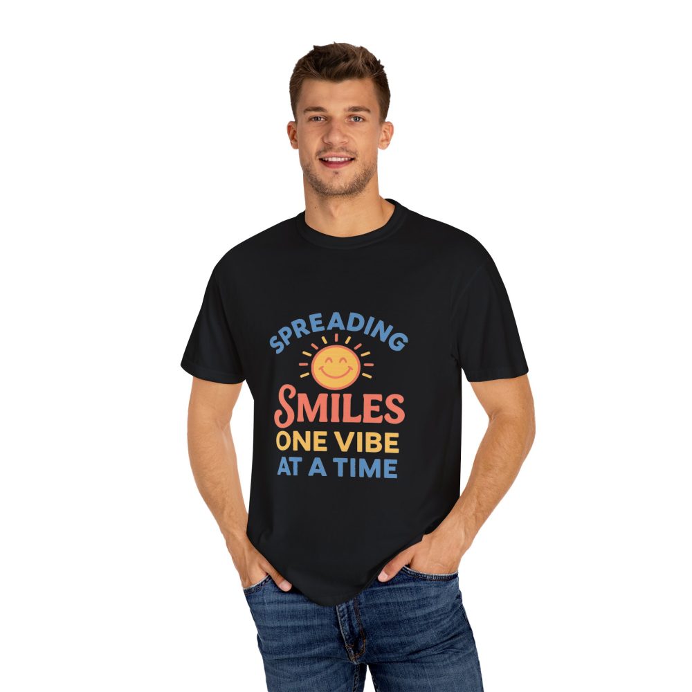 Spreading Smiles Unisex Garment-Dyed T-Shirt - Image 2