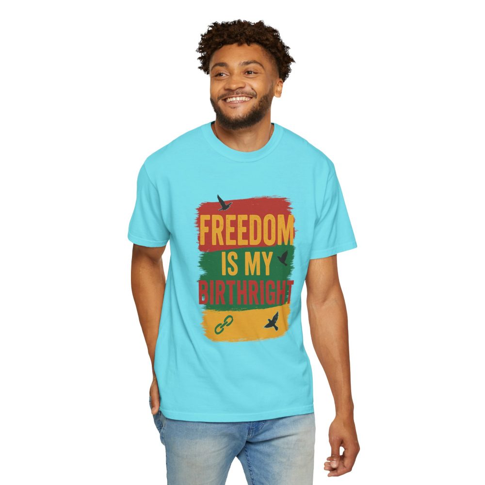 Freedom Is My Birth Right – Patriotic & Empowering Statement Design - Unisex Garment-Dyed T-Shirt - Image 20