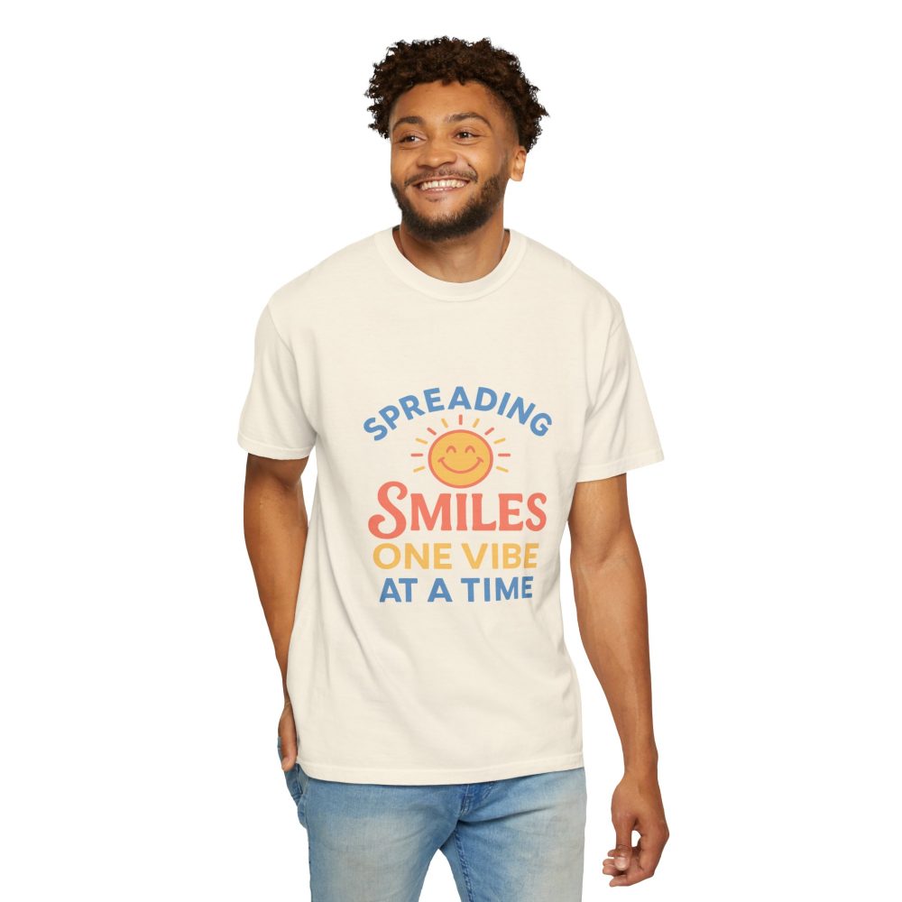 Spreading Smiles Unisex Garment-Dyed T-Shirt - Image 11
