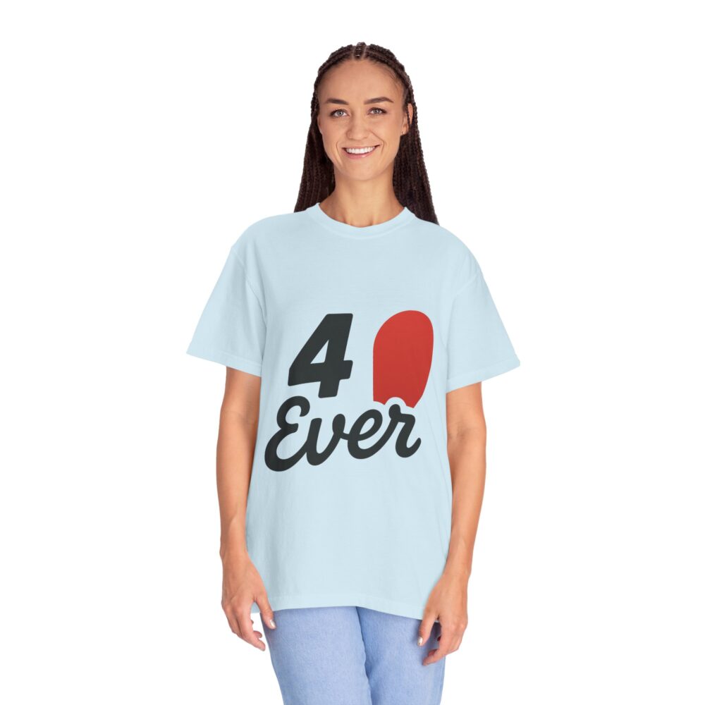 40th Birthday Celebration T-Shirt, Unisex Birthday Gift, Fun Party Tee, Balloon Design Shirt, Garment-Dyed Casual Wear - Image 4