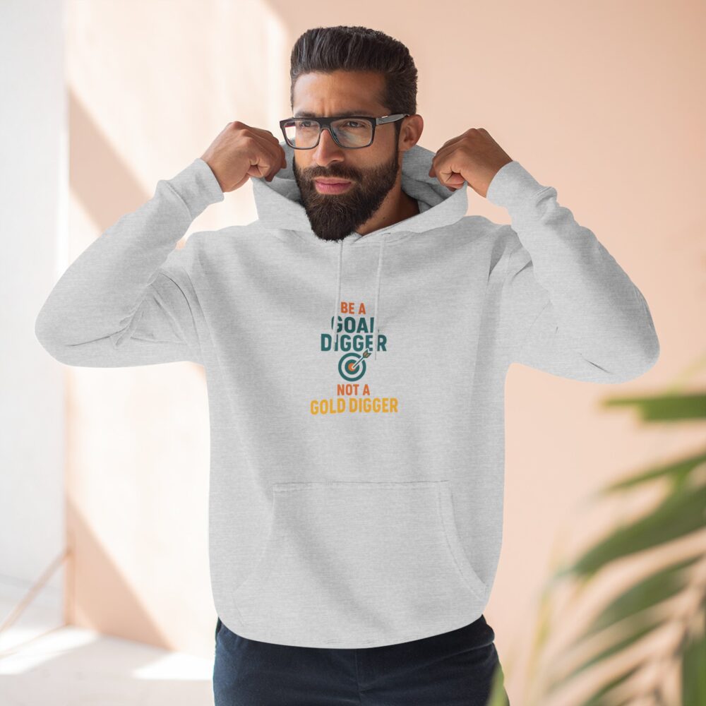 Goal Digger Fleece Hoodie - Inspirational Gift, Cozy Wear, Motivational Clothing, Perfect for Goals, Funny Sweatshirt - Image 3
