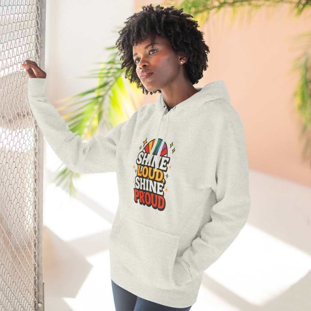 Proud Rainbow Hoodie, LGBTQ+ Apparel, Pride Gear, Festival Wear, Unisex Fleece, Comfortable Hoodie, Celebration Outfit - Image 8