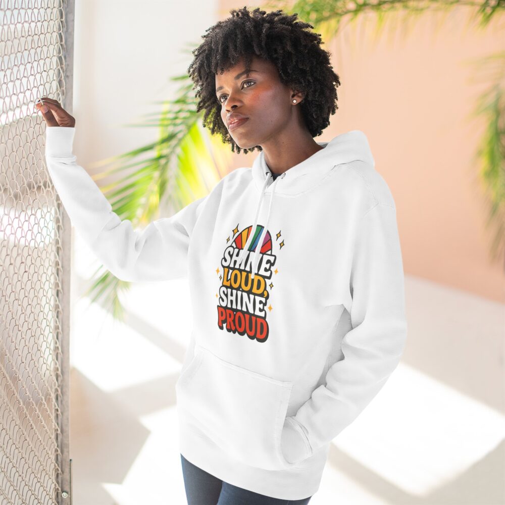 Proud Rainbow Hoodie, LGBTQ+ Apparel, Pride Gear, Festival Wear, Unisex Fleece, Comfortable Hoodie, Celebration Outfit - Image 2