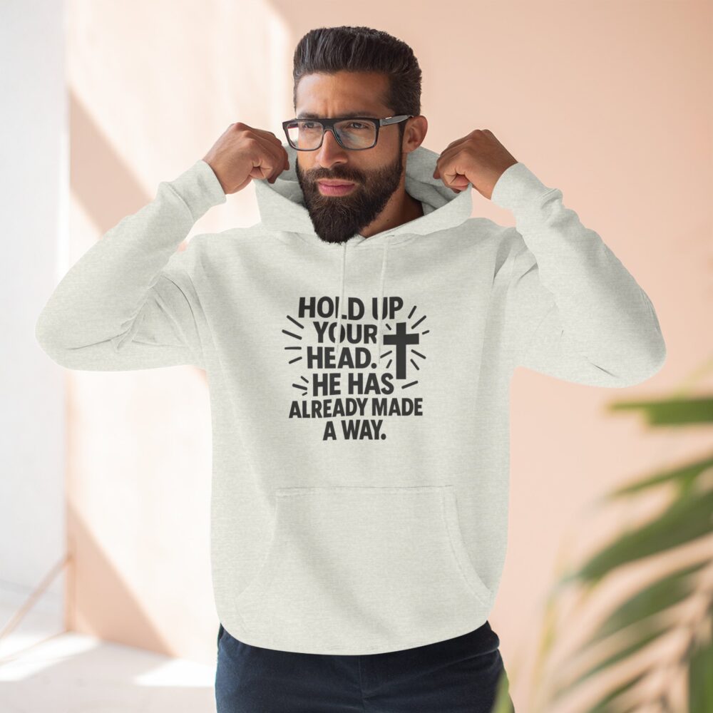 Hopeful Message Hoodie, Christian Fleece Hoodie, Inspirational Sweatshirt, Faith Apparel, Uplifting Religious Gift - Image 8
