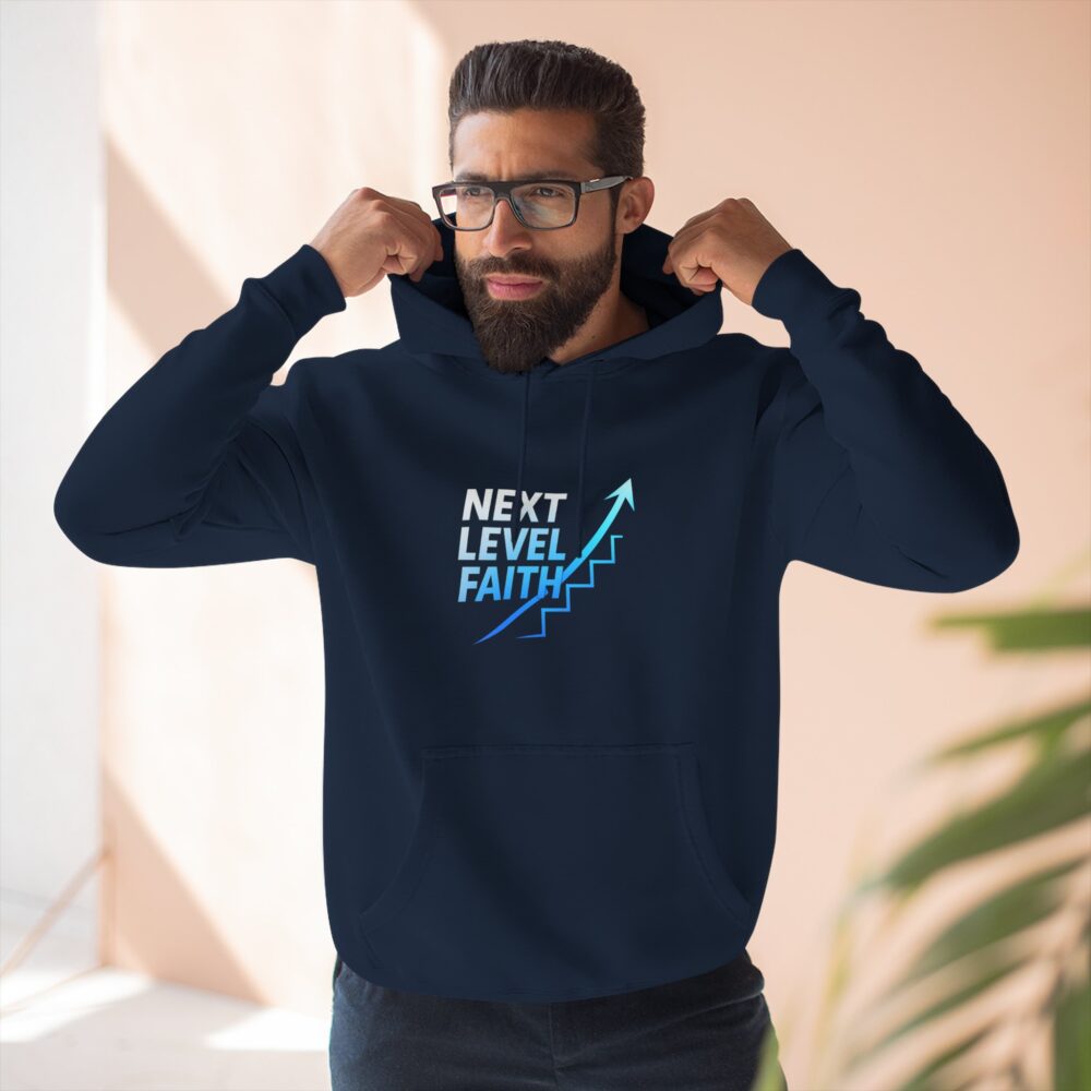 Inspirational Fleece Hoodie - Next Level Faith, Motivational Fashion, Cozy Sweatshirt, Spiritual Gift, Faith-Based Apparel - Image 9