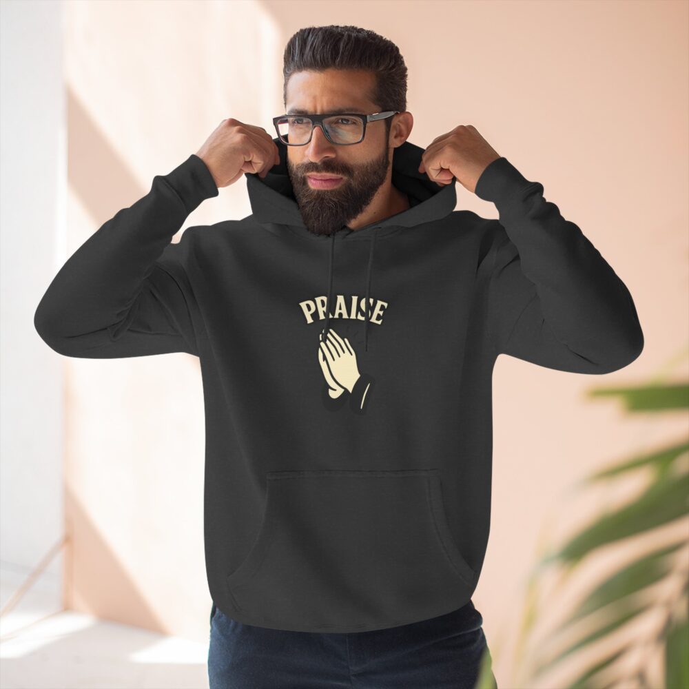 Praise Fleece Hoodie - Worship, Gratitude, Faith Apparel, Perfect for Gifts, Cozy Sundays, Inspirational Wear - Image 3
