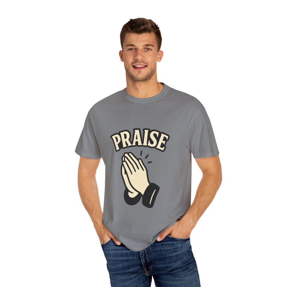 Praise Hands Unisex T-Shirt | Positive Vibes Apparel, Gift for Friends, Faith & Spirituality Tee, Casual Wear, Everyday Fashion - Image 3
