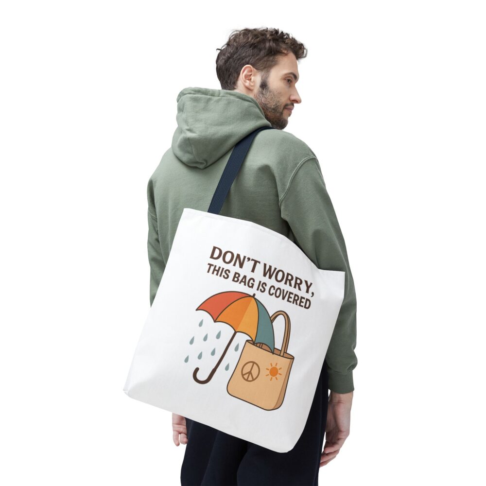 Lighthearted Tote Bag for Everyday Use, Eco-Friendly Shopping Bag, Rainy Day Carryall, Unique Gift for Friends, Funny Tote for All Occasions - Image 15