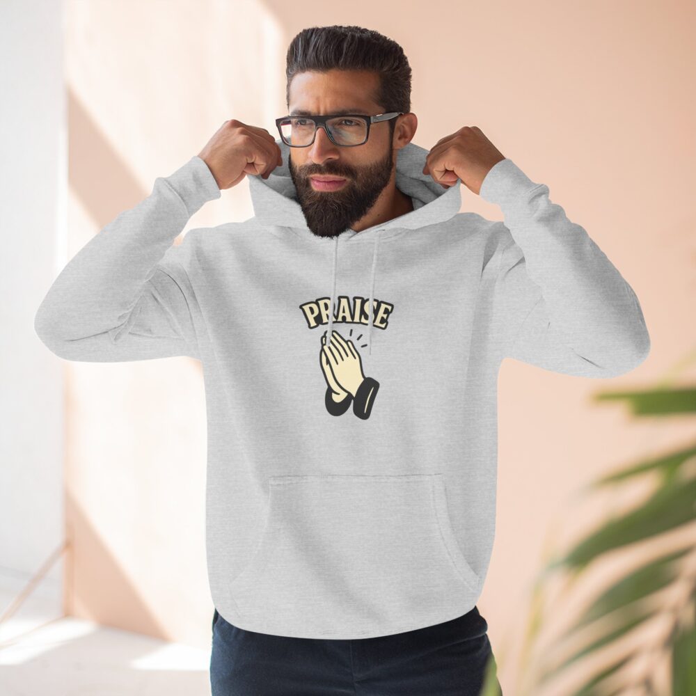 Praise Fleece Hoodie - Worship, Gratitude, Faith Apparel, Perfect for Gifts, Cozy Sundays, Inspirational Wear - Image 2