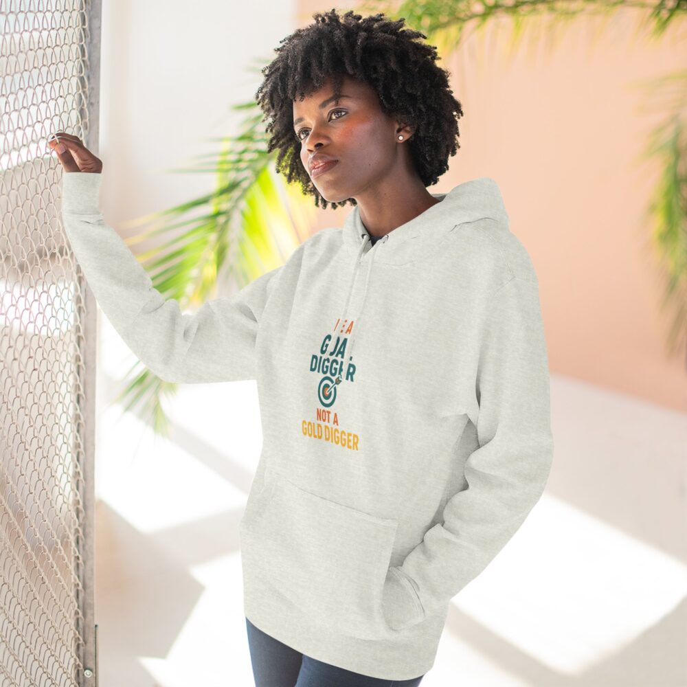 Goal Digger Fleece Hoodie - Inspirational Gift, Cozy Wear, Motivational Clothing, Perfect for Goals, Funny Sweatshirt - Image 8