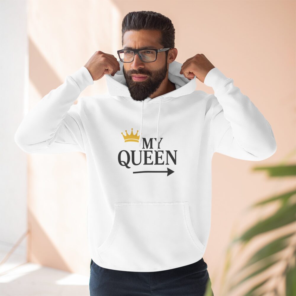 My Queen Three-Panel Hoodie | Cozy Gift for Her, Casual Wear, Birthday Surprise, Stylish and Trendy Sweatshirt
