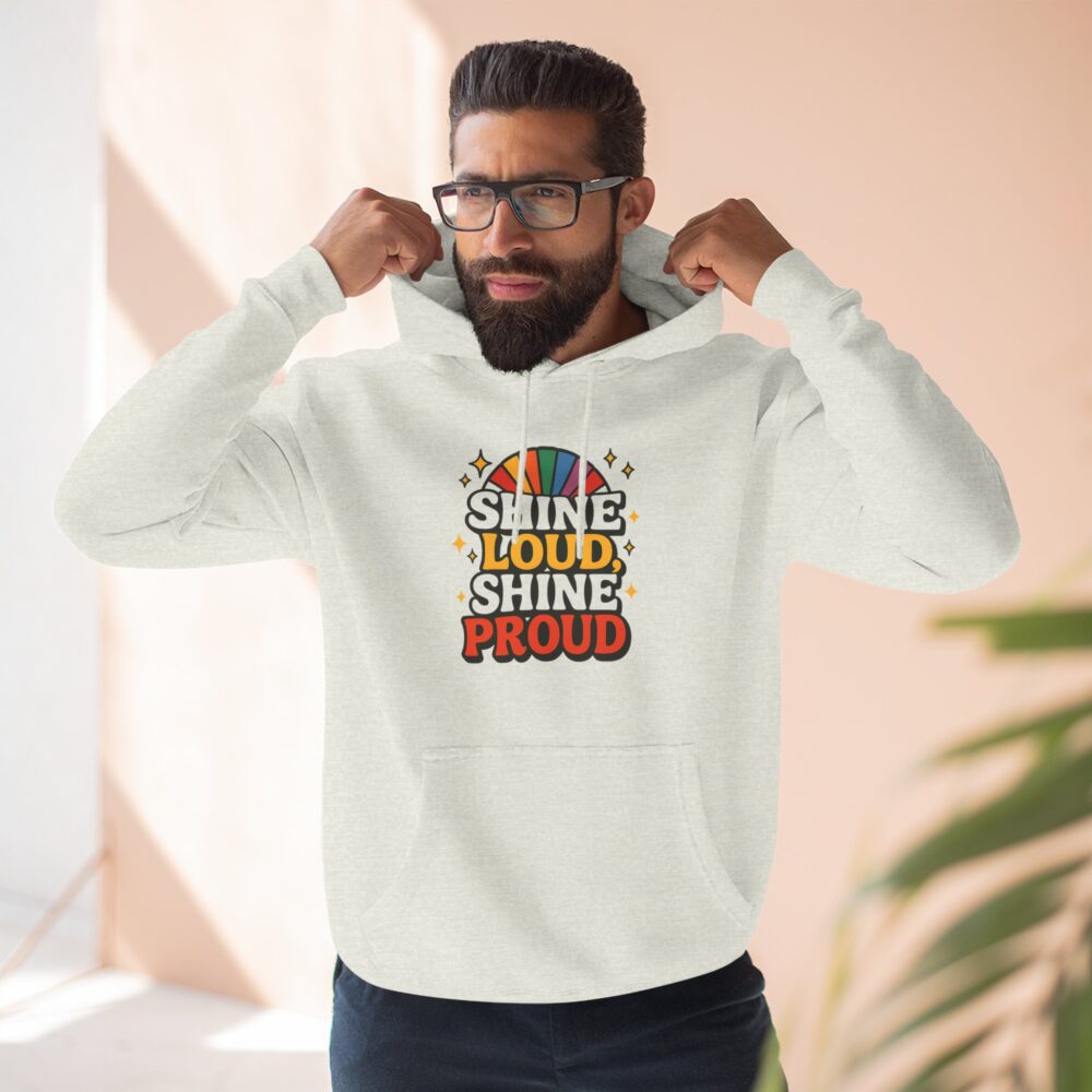 Proud Rainbow Hoodie, LGBTQ+ Apparel, Pride Gear, Festival Wear, Unisex Fleece, Comfortable Hoodie, Celebration Outfit - Image 7
