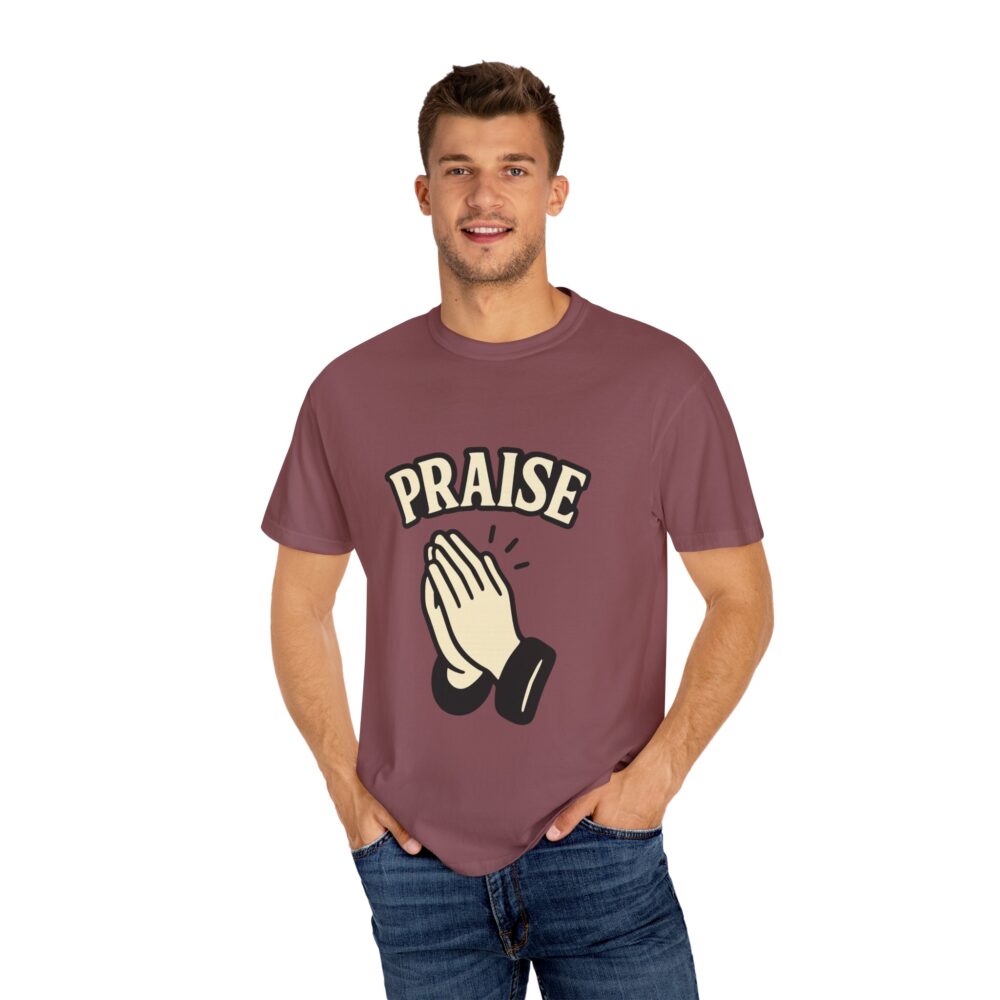 Praise Hands Unisex T-Shirt | Positive Vibes Apparel, Gift for Friends, Faith & Spirituality Tee, Casual Wear, Everyday Fashion - Image 2