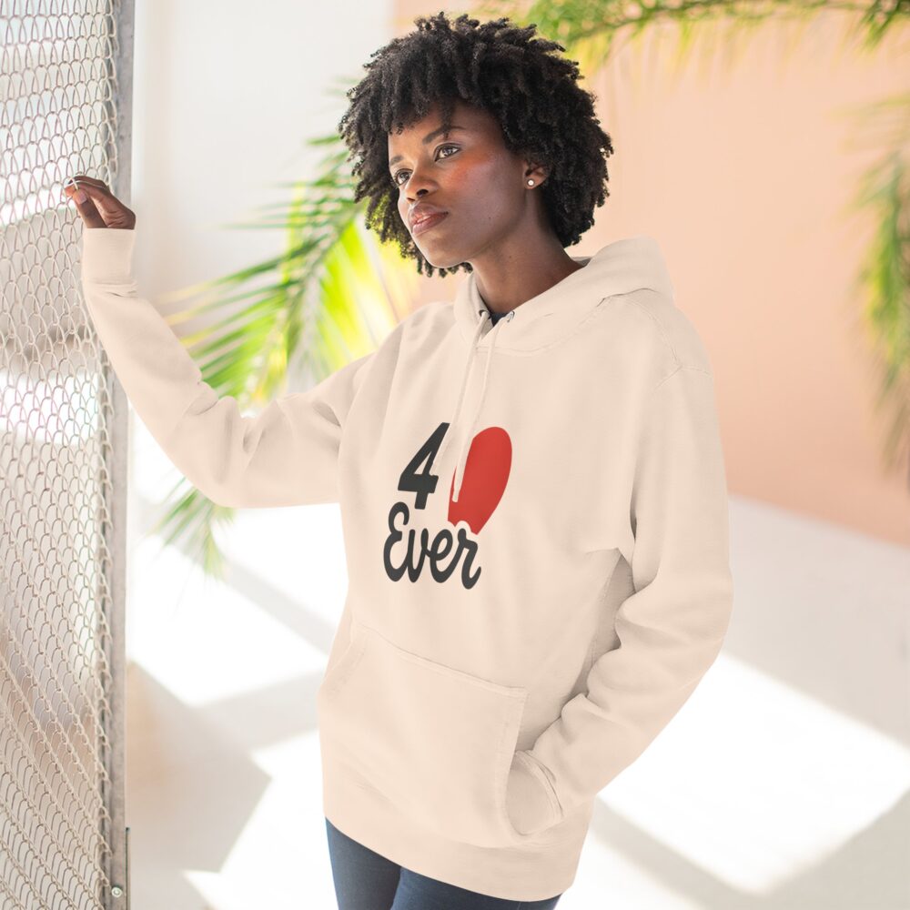 Forever Love Hoodie, Gift for Anniversary, Birthday Celebration, Cozy Fleece Sweatshirt, Couples Matching Outfits, Soft Casual Wear - Image 3