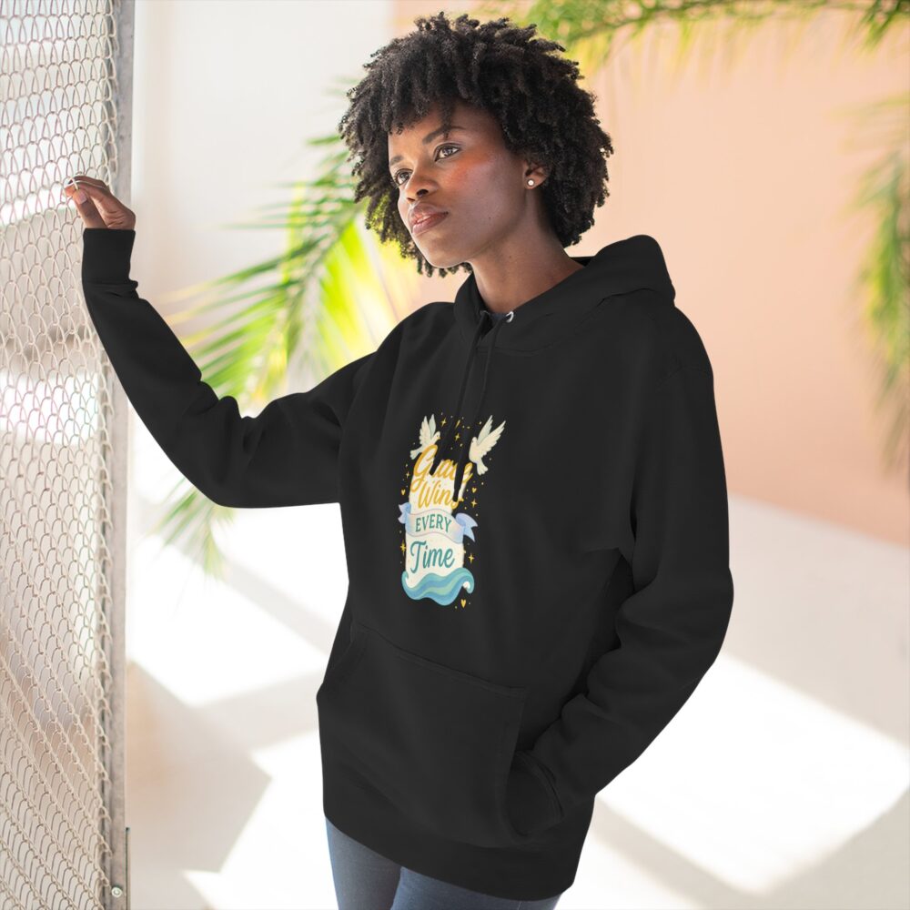 Grace Wins Fleece Hoodie | Inspirational Sweatshirt for Comfort and Faith, Perfect Gift for Prayer, Spiritual Growth, Casual Wear - Image 6
