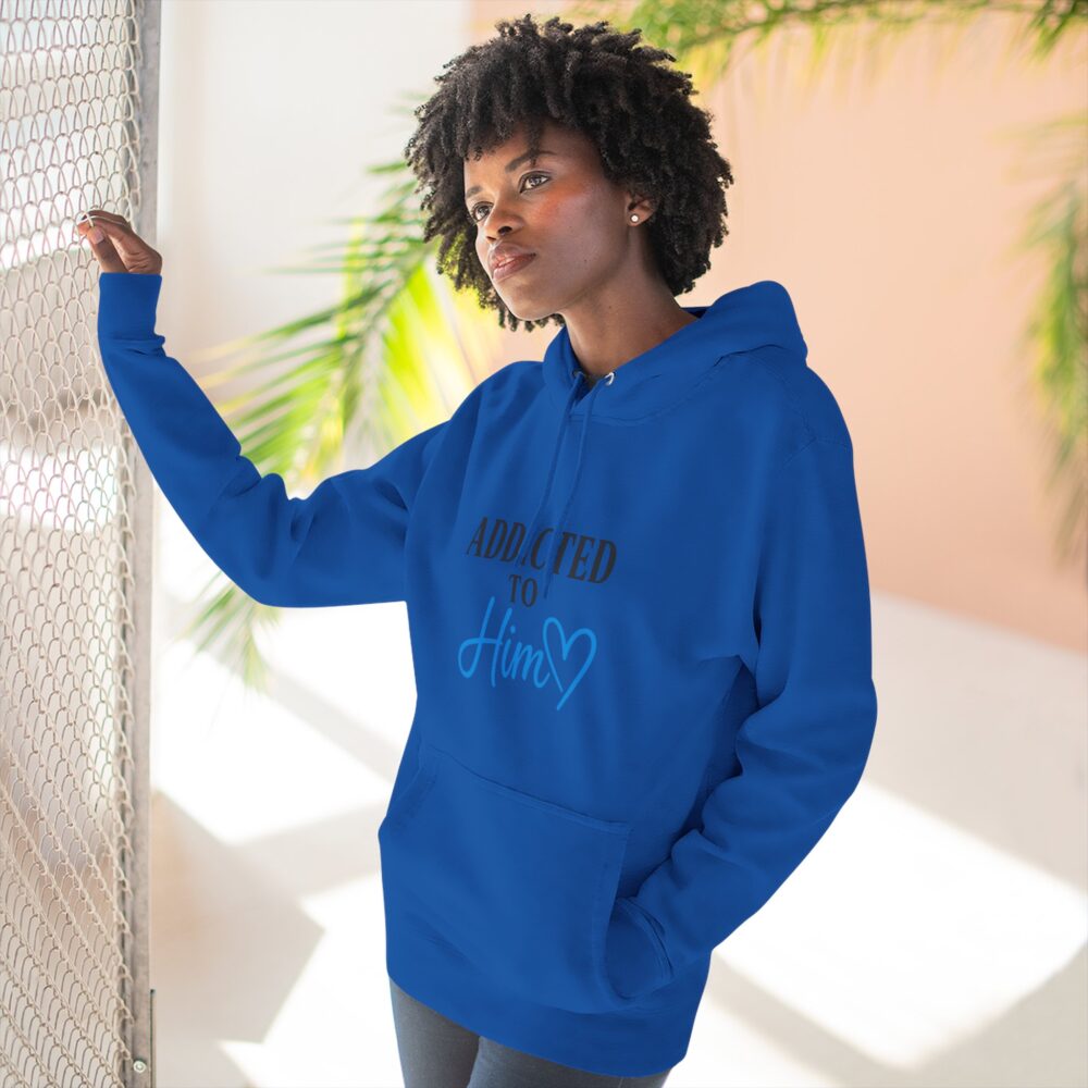 Addicted to Him Fleece Hoodie | Cozy Couple Gift, Valentine's Day, Anniversary, Relationship Hoodie, Winter Fashion - Image 5