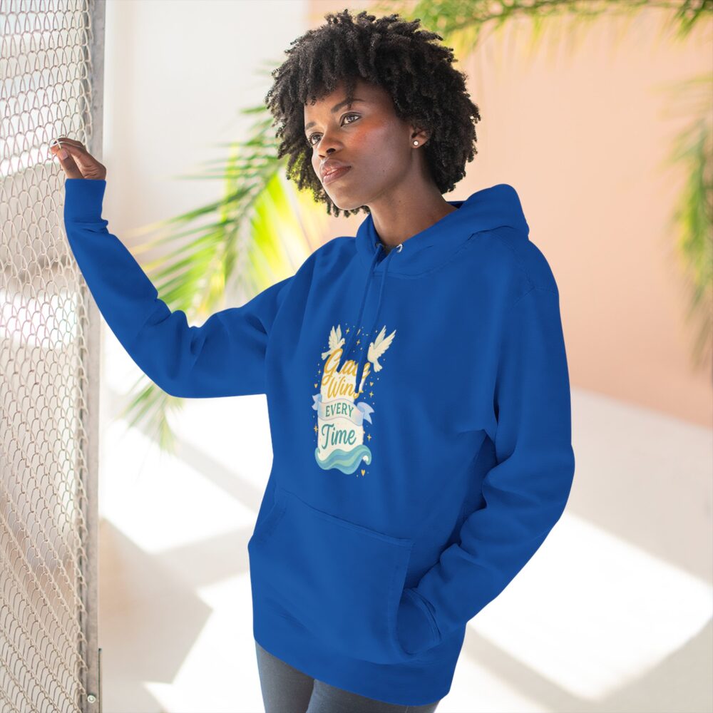 Grace Wins Fleece Hoodie | Inspirational Sweatshirt for Comfort and Faith, Perfect Gift for Prayer, Spiritual Growth, Casual Wear - Image 8