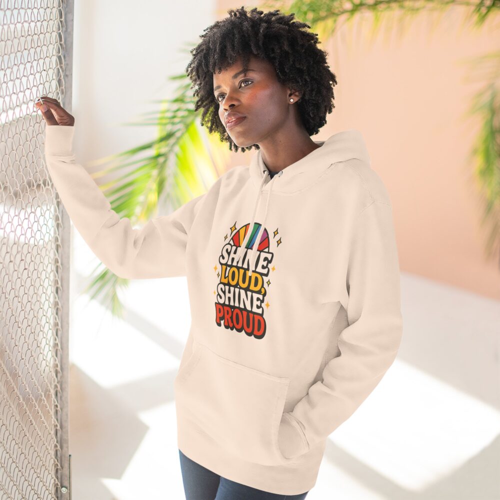 Proud Rainbow Hoodie, LGBTQ+ Apparel, Pride Gear, Festival Wear, Unisex Fleece, Comfortable Hoodie, Celebration Outfit - Image 6