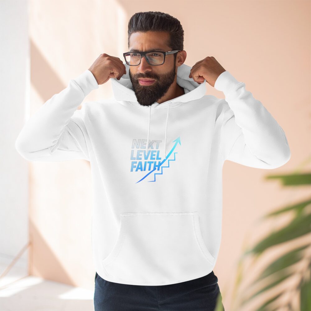 Inspirational Fleece Hoodie - Next Level Faith, Motivational Fashion, Cozy Sweatshirt, Spiritual Gift, Faith-Based Apparel