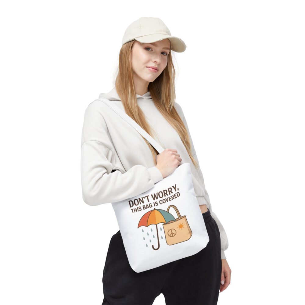 Lighthearted Tote Bag for Everyday Use, Eco-Friendly Shopping Bag, Rainy Day Carryall, Unique Gift for Friends, Funny Tote for All Occasions - Image 3