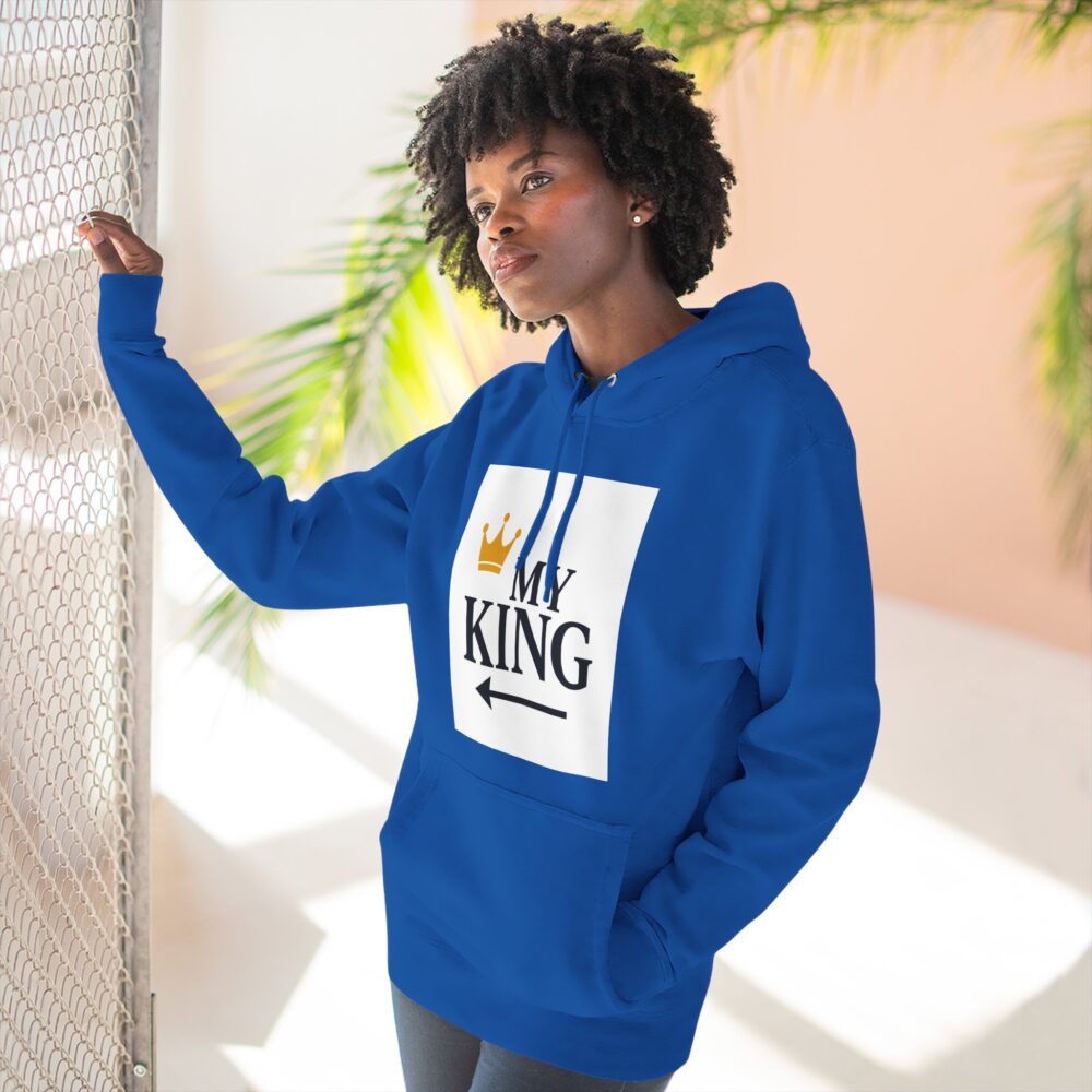 My King Fleece Hoodie - Cozy Gift for Him, Perfect for Birthdays, Anniversaries, Festivals, Casual Wear, King Theme - Image 5