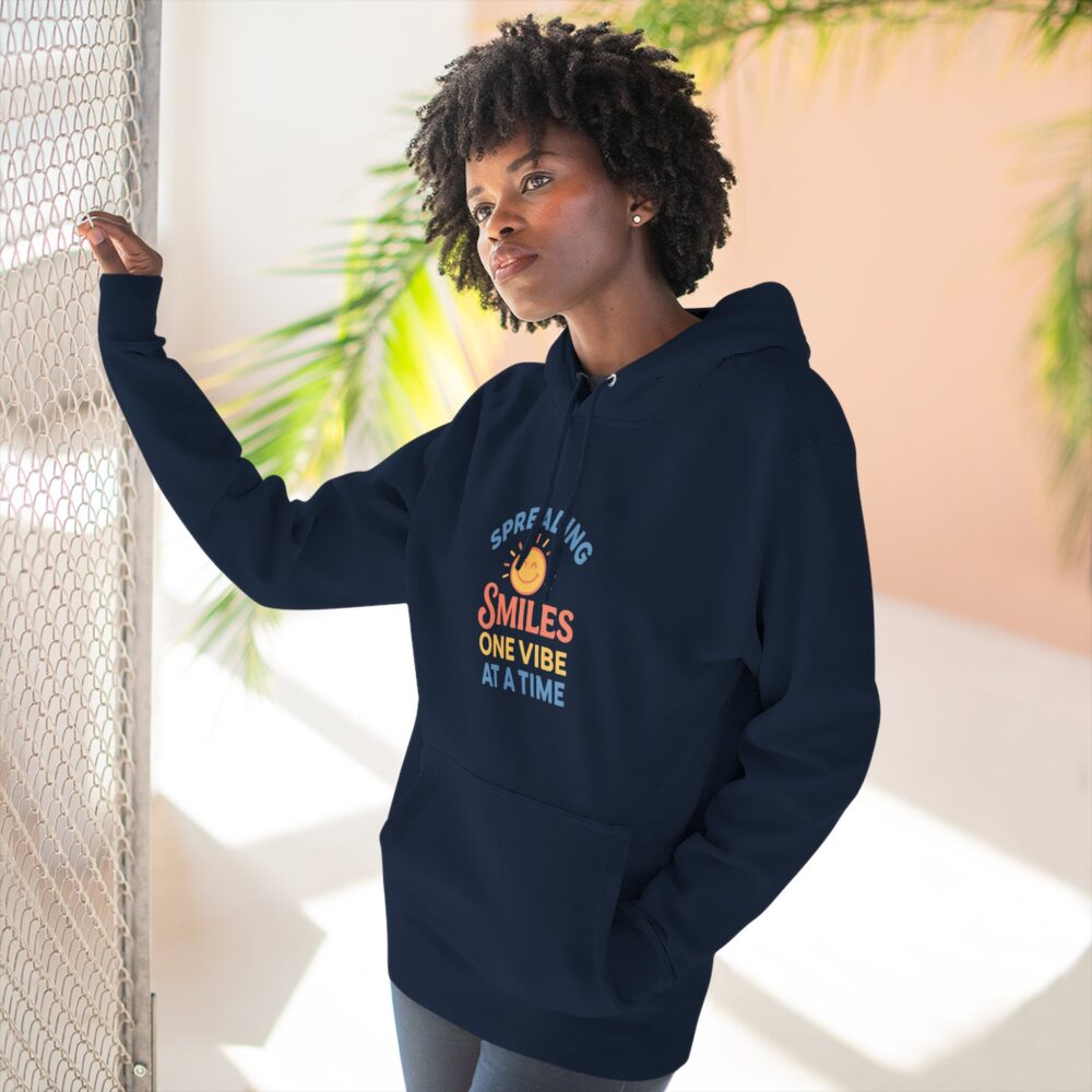 Spreading Smiles Fleece Hoodie - Fun, Comfortable, Cozy Sweatshirt for Happiness Lovers, Gift for Friends, Casual Wear, Everyday Joy - Image 10
