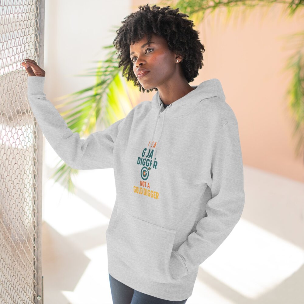 Goal Digger Fleece Hoodie - Inspirational Gift, Cozy Wear, Motivational Clothing, Perfect for Goals, Funny Sweatshirt - Image 4