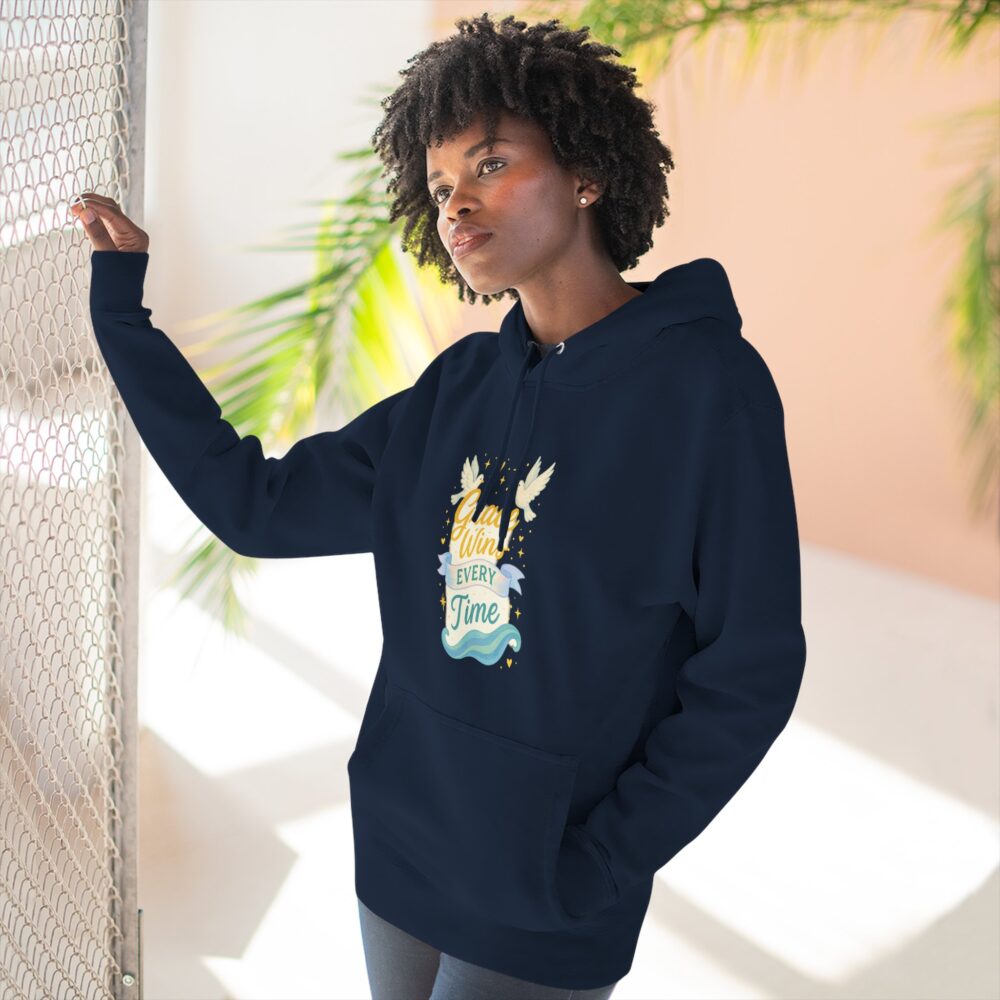 Grace Wins Fleece Hoodie | Inspirational Sweatshirt for Comfort and Faith, Perfect Gift for Prayer, Spiritual Growth, Casual Wear - Image 10