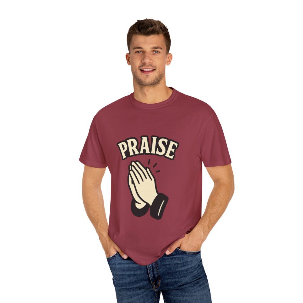 Praise Hands Unisex T-Shirt | Positive Vibes Apparel, Gift for Friends, Faith & Spirituality Tee, Casual Wear, Everyday Fashion - Image 4