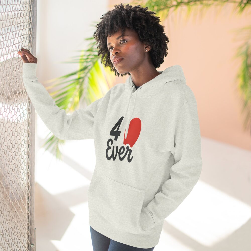 Forever Love Hoodie, Gift for Anniversary, Birthday Celebration, Cozy Fleece Sweatshirt, Couples Matching Outfits, Soft Casual Wear - Image 4