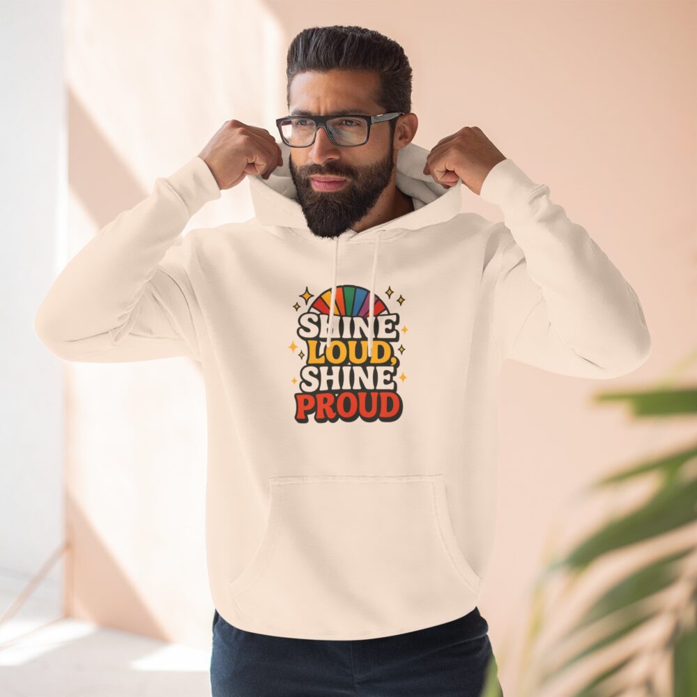 Proud Rainbow Hoodie, LGBTQ+ Apparel, Pride Gear, Festival Wear, Unisex Fleece, Comfortable Hoodie, Celebration Outfit - Image 5