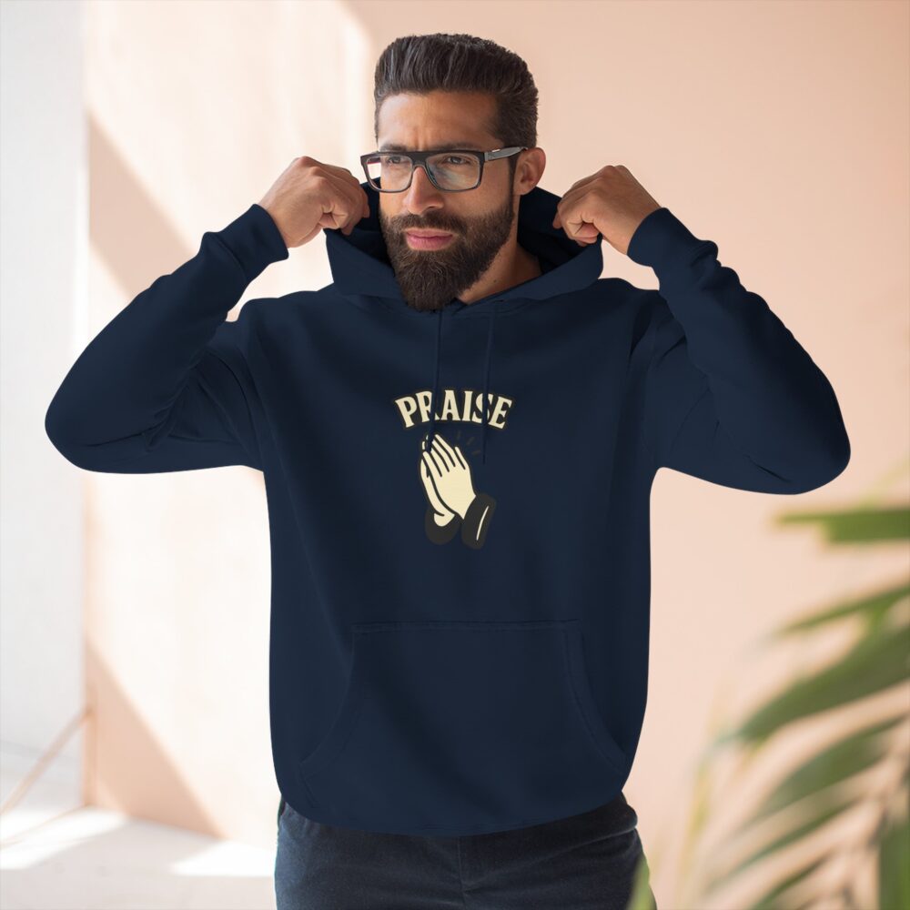 Praise Fleece Hoodie - Worship, Gratitude, Faith Apparel, Perfect for Gifts, Cozy Sundays, Inspirational Wear - Image 5