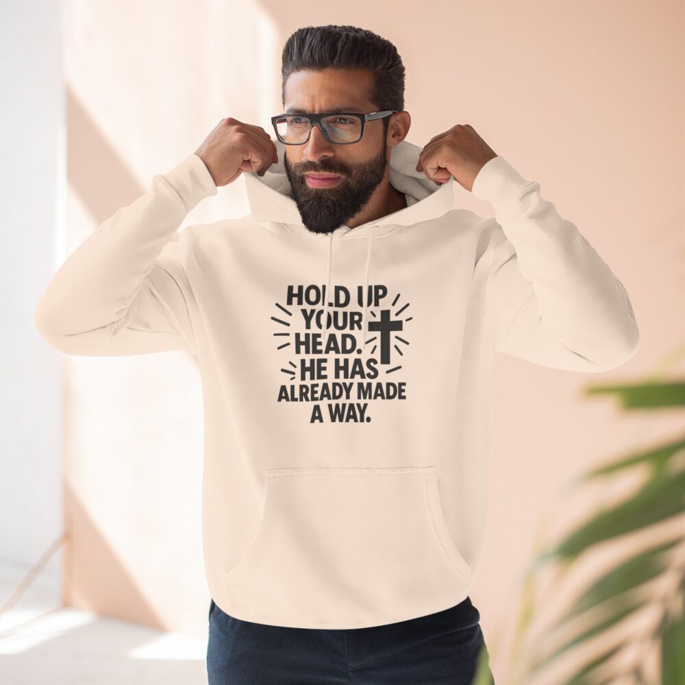 Hopeful Message Hoodie, Christian Fleece Hoodie, Inspirational Sweatshirt, Faith Apparel, Uplifting Religious Gift - Image 5