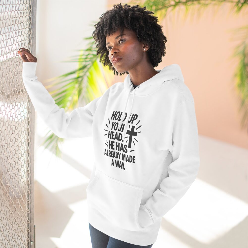 Hopeful Message Hoodie, Christian Fleece Hoodie, Inspirational Sweatshirt, Faith Apparel, Uplifting Religious Gift - Image 2