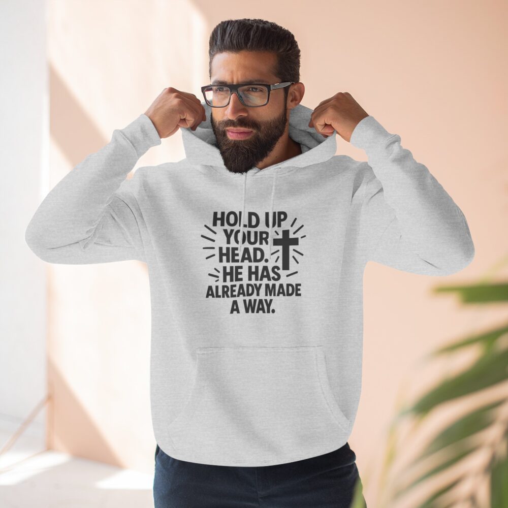 Hopeful Message Hoodie, Christian Fleece Hoodie, Inspirational Sweatshirt, Faith Apparel, Uplifting Religious Gift - Image 3