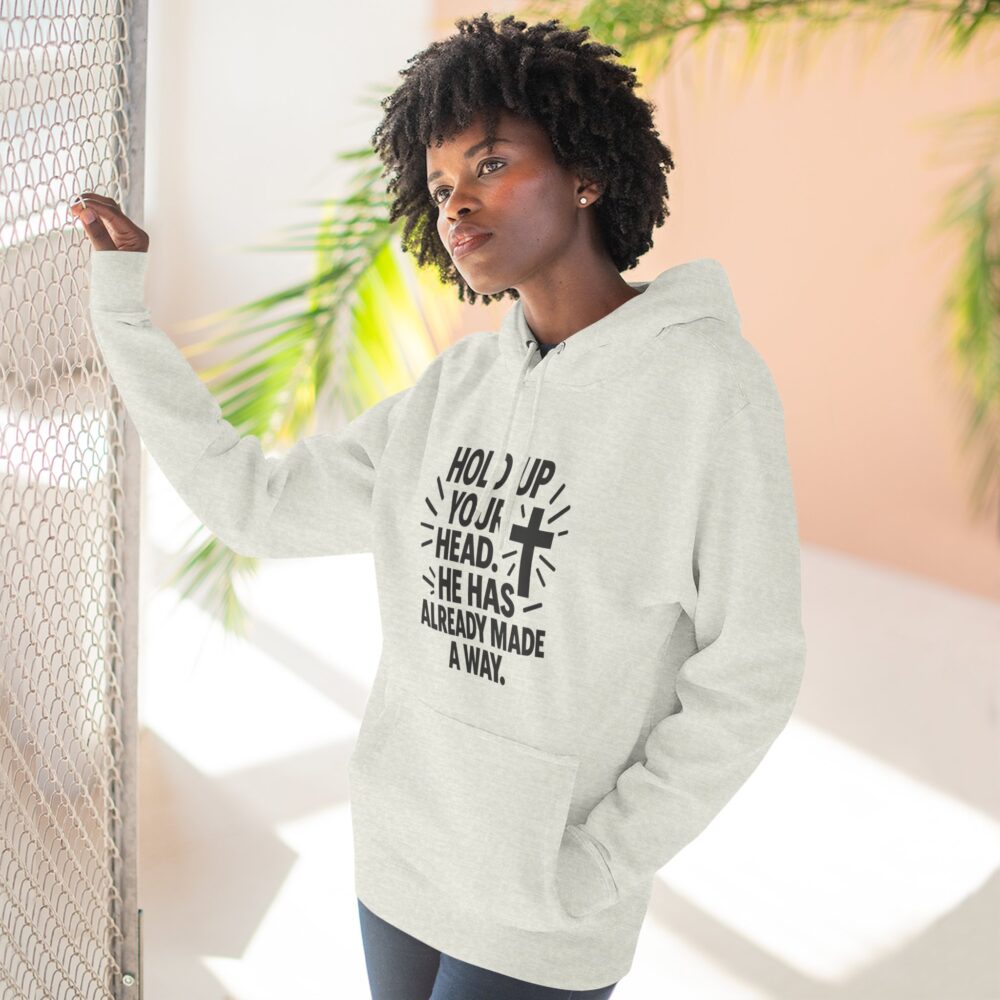 Hopeful Message Hoodie, Christian Fleece Hoodie, Inspirational Sweatshirt, Faith Apparel, Uplifting Religious Gift - Image 7