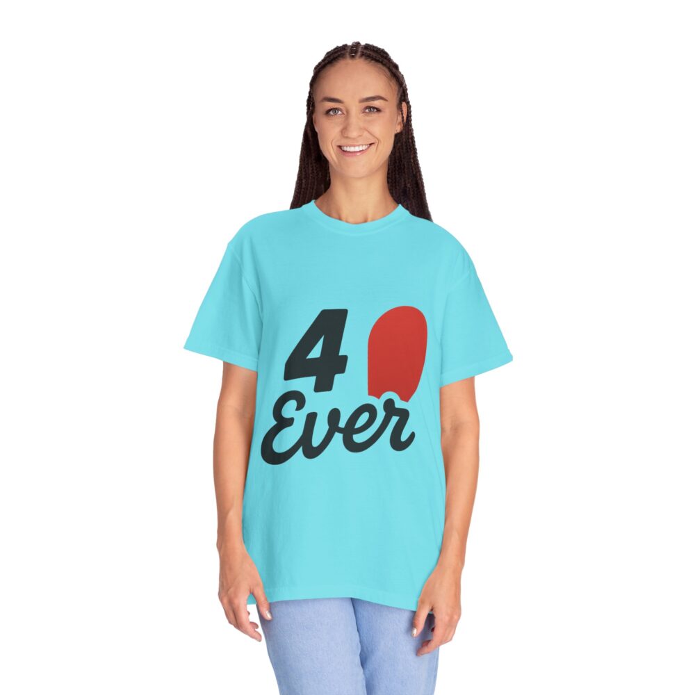 40th Birthday Celebration T-Shirt, Unisex Birthday Gift, Fun Party Tee, Balloon Design Shirt, Garment-Dyed Casual Wear - Image 3