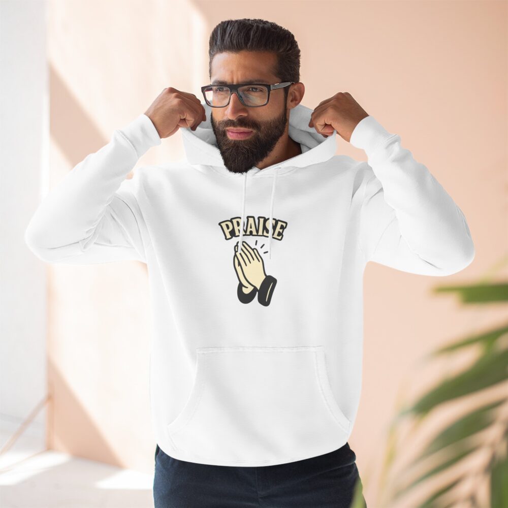 Praise Fleece Hoodie - Worship, Gratitude, Faith Apparel, Perfect for Gifts, Cozy Sundays, Inspirational Wear