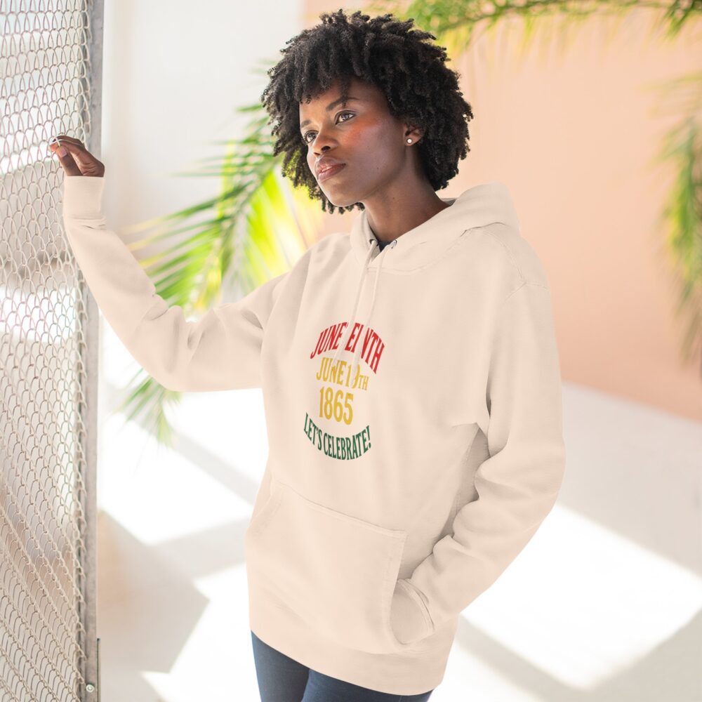 Juneteenth Celebration Hoodie - Cozy Three-Panel Fleece for Festivals, Family Gatherings, and Everyday Wear, Celebrate Freedom! - Image 6