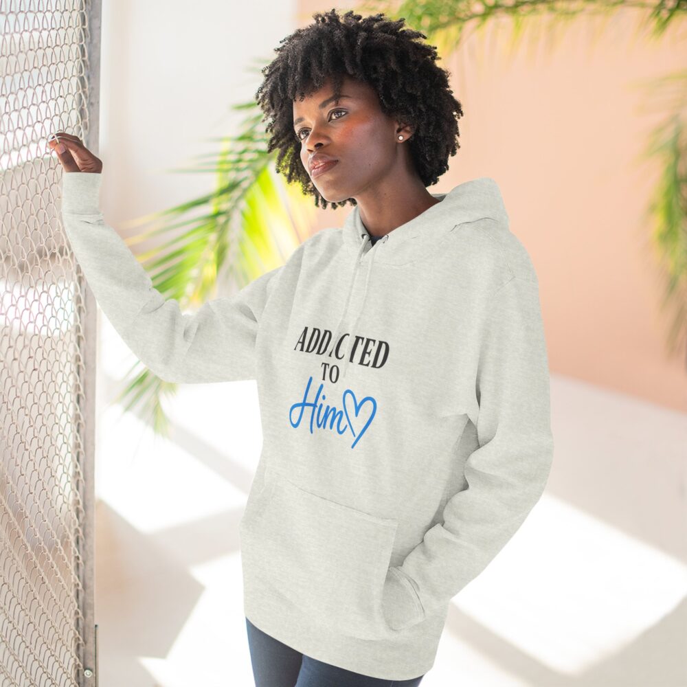 Addicted to Him Fleece Hoodie | Cozy Couple Gift, Valentine's Day, Anniversary, Relationship Hoodie, Winter Fashion - Image 4
