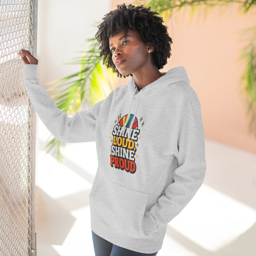 Proud Rainbow Hoodie, LGBTQ+ Apparel, Pride Gear, Festival Wear, Unisex Fleece, Comfortable Hoodie, Celebration Outfit - Image 4