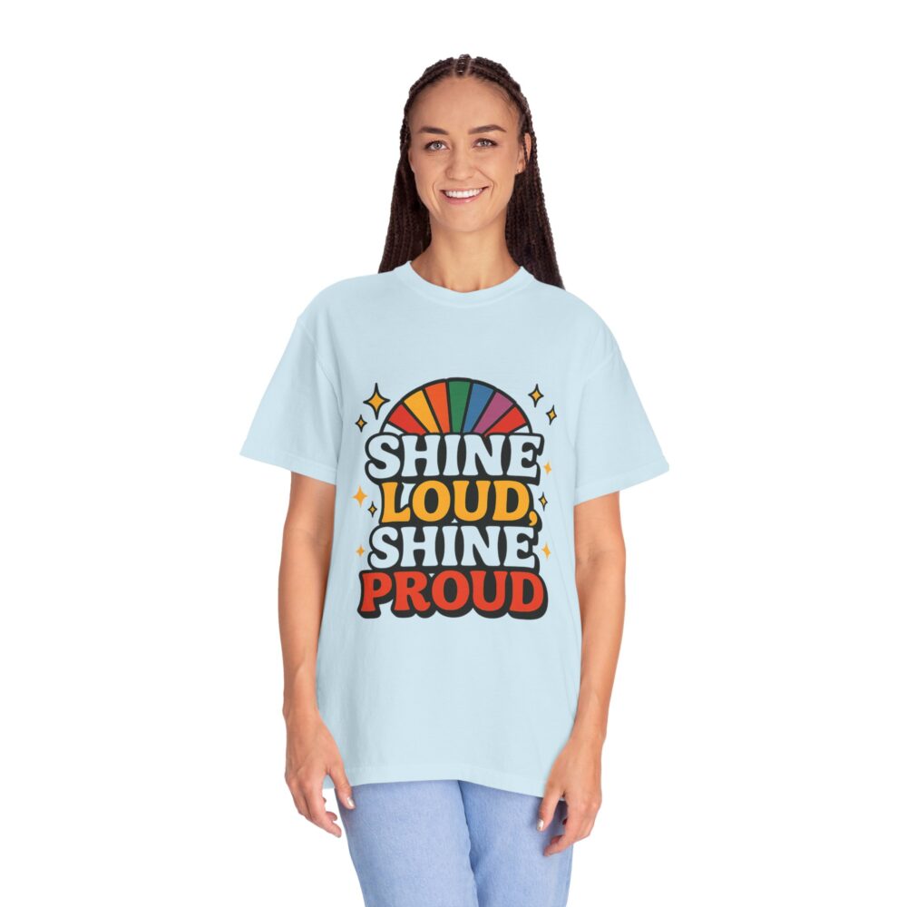 Rainbow Pride Unisex T-Shirt - Shine Loud Shine Proud, LGBTQ+ Apparel, Gift for Pride Month, Comfortable Casual Wear, Retro Style Tee, [...] - Image 14