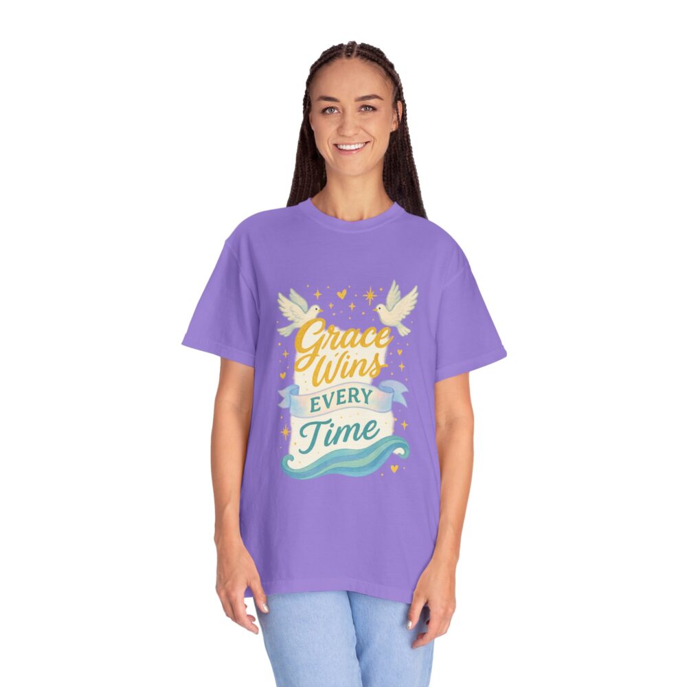 Inspirational Unisex T-shirt, Grace Wins Every Time Tee, Motivational Top, Gift for Faith, Everyday Wear, Spiritual Apparel - Image 12