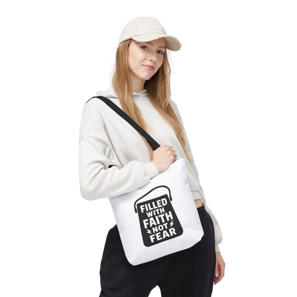 Faith-Inspired Tote Bag, Motivational Shopping Bag, Reusable Grocery Tote, Inspirational Gift, Spiritual Tote for Everyday Use